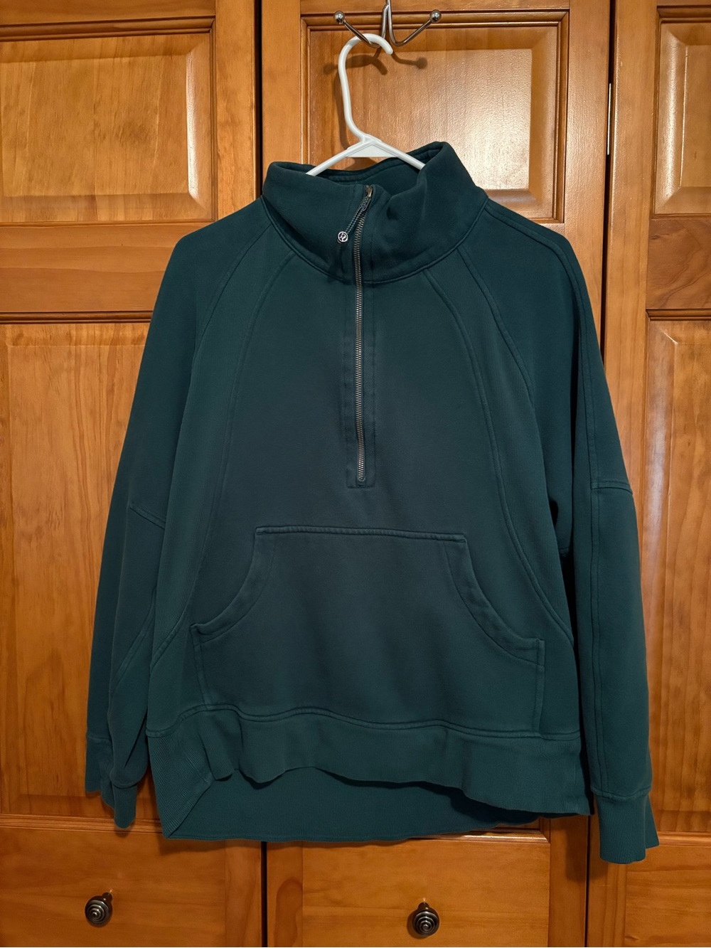 lululemon Scuba Oversized Funnel-Neck Half zip - dark teal